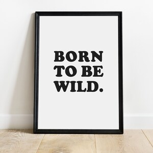 Born to Be Wild Wall Art Printable Nursery Poster Kids Room - Etsy