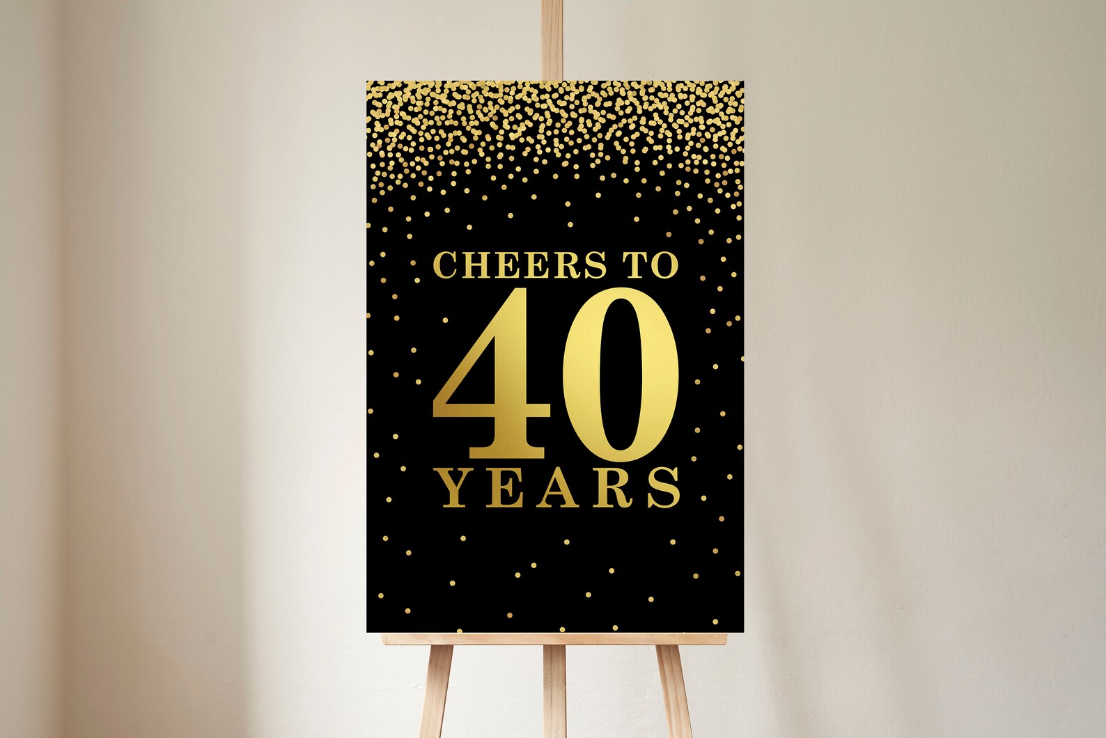 Cheers to 40 Years Printable 40th Birthday Decor Cheers to - Etsy