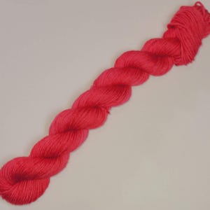 Yarn, &quot;Cardinal&quot; DYED to ORDER, Hand dyed yarn, Bright medium red, Lace yarn, Sock yarn, Sport yarn, DK yarn, Worsted yarn, Multiple Bases