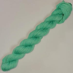 Yarn, &quot;Seafoam&quot; DYED to ORDER, Hand dyed yarn, Light green yarn, Lace yarn, Sock yarn, Sport yarn, DK yarn, Worsted yarn, Multiple Bases