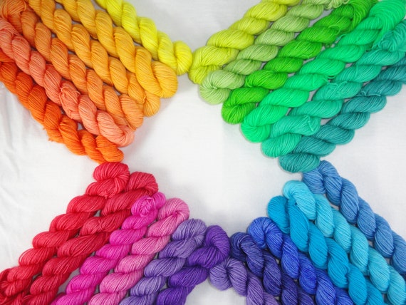 Now Showing! 24 skein set 75/25 Superwash Merino Wool/Nylon Fingering/sock Yarn