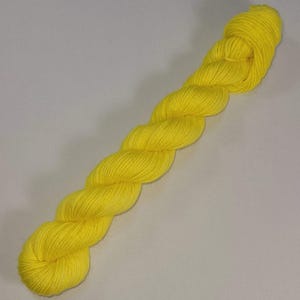 Yarn, &quot;Lemon Curd&quot; DYED to ORDER, Hand dyed, bright medium yellow, Lace yarn, Sock yarn, Sport yarn, DK yarn, Worsted yarn, Multiple Bases
