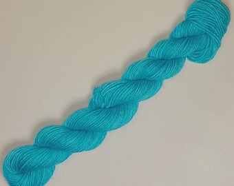 Yarn, "Turquoise Gemstone" DYED to ORDER, Hand dyed, Blue turquoise, Lace yarn, Sock yarn, Sport yarn, DK yarn, Worsted yarn, Multiple Bases