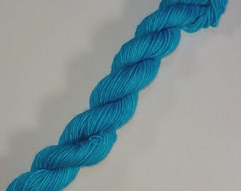 Yarn, "Turquoise Ice" DYED to ORDER, Hand dyed, Medium blue yarn, Lace yarn, Sock yarn, Sport yarn, DK yarn, Worsted yarn, Multiple Bases