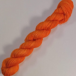 Yarn, &quot;Orange Cream&quot; DYED to ORDER, Hand dyed, Medium orange yarn, Lace yarn, Sock yarn, Sport yarn, DK yarn, Worsted yarn, Multiple Bases