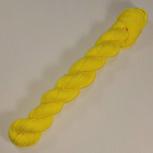 Yarn, &quot;Fresh Lemon&quot; DYED to ORDER, Hand dyed, Bright yellow yarn, Lace yarn, Sock yarn, Sport yarn, DK yarn, Worsted yarn, Multiple Bases