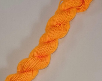 Yarn, "Neon Orange" DYED to ORDER, Hand dyed, Bright orange yarn, Lace yarn, Sock yarn, Sport yarn, DK yarn, Worsted yarn, Multiple Bases