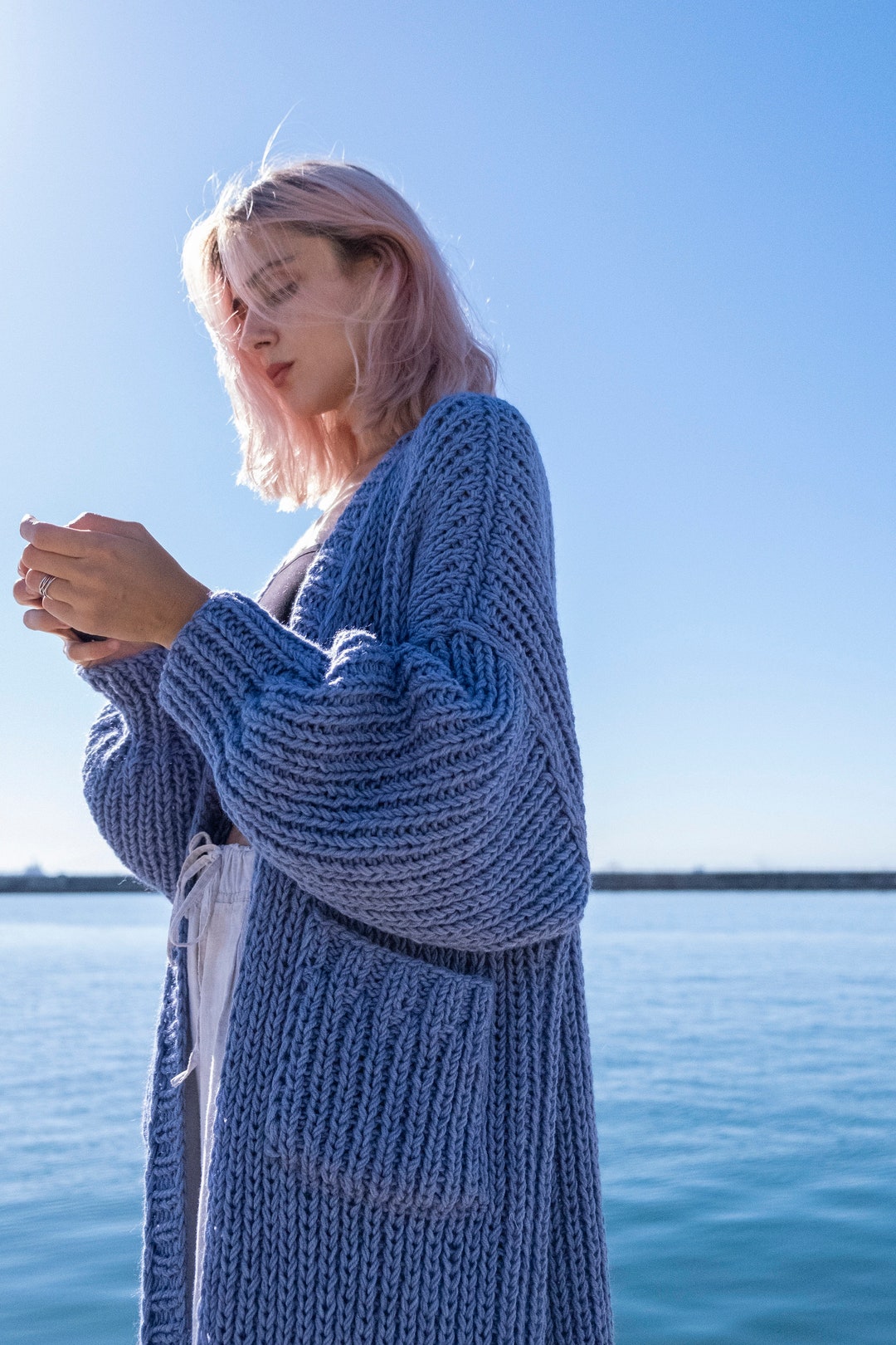 Y's RIB COLOURED LONG CARDIGAN 2