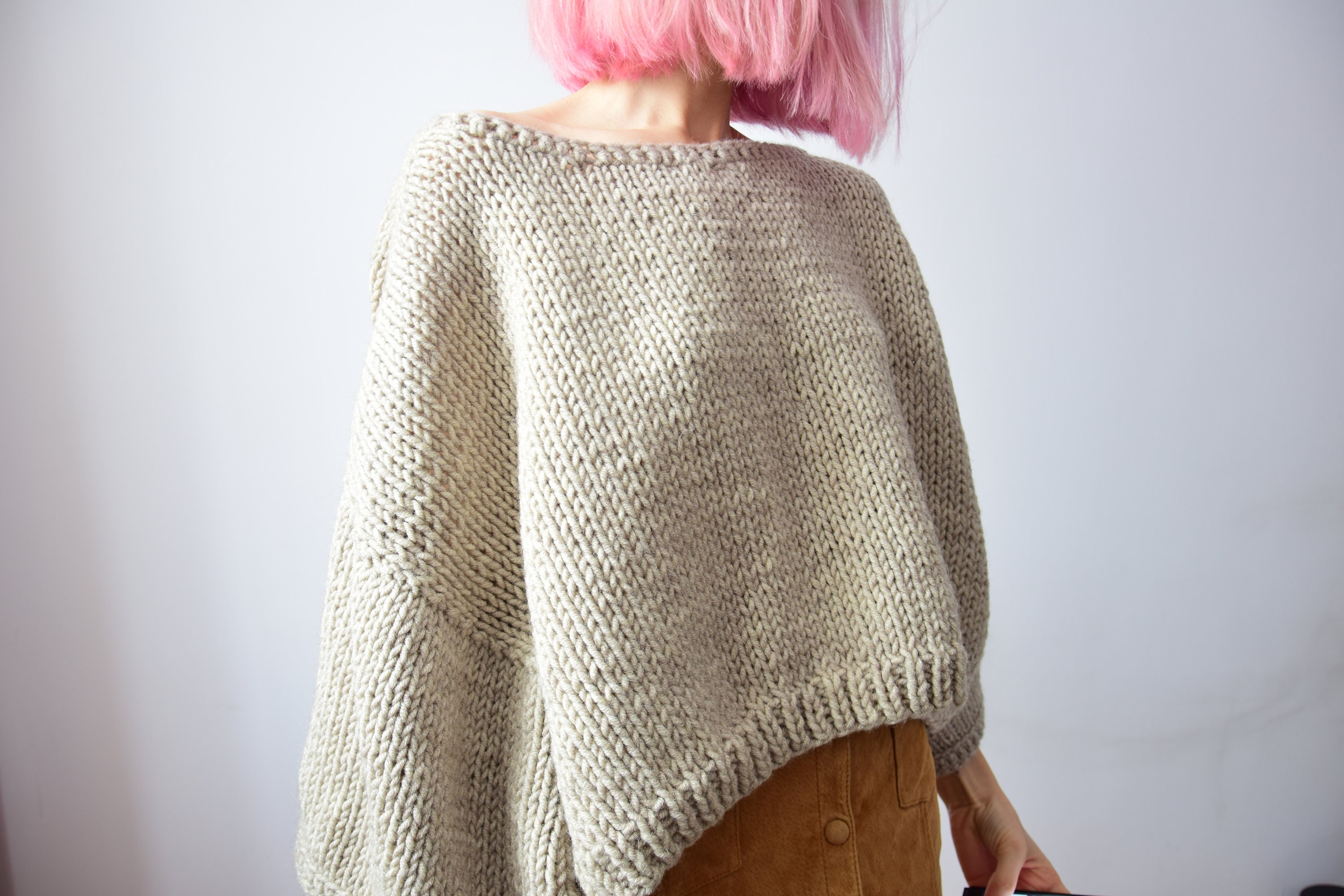 Cropped Belt Sweater