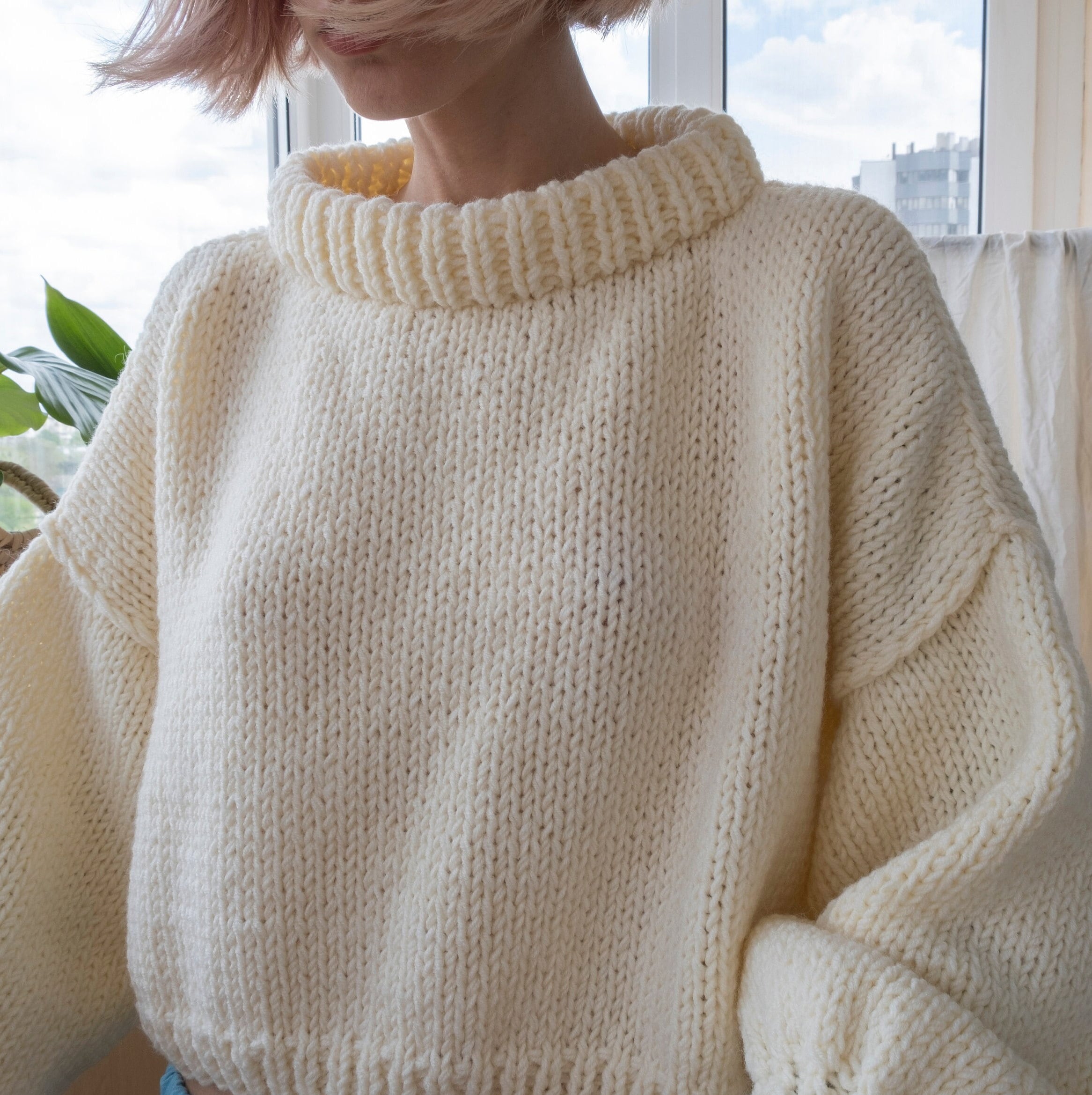 LEINWANDE/popcorn tree knitted crop top