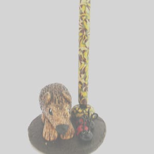 Polymer Clay Hedge Hog Figurine Pen Holder