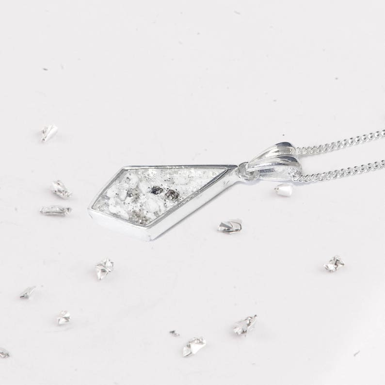 Cremation Kite Shaped Necklace 925 Sterling Silver Ashes Necklace Cremation Jewellery