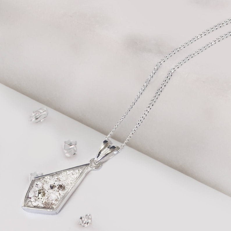 Cremation Kite Shaped Necklace 925 Sterling Silver Ashes Necklace Cremation Jewellery