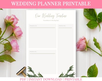 wedding planner template, wedding planner printable, wedding planner sheet, wedding planner PDF, wedding planner digital, eucalyptus