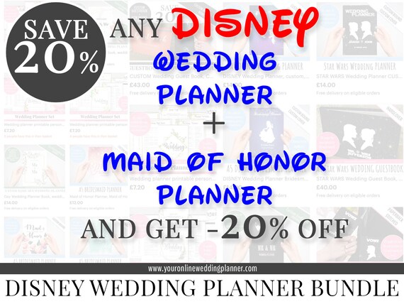 Disney Wedding Planning Book Maid Of Honor Wedding Planner Etsy