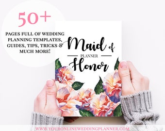 Floral Maid of Honour Planner, Maid of Honour Proposal, Maid of Honor Gift, wedding planner book, Maid of Honor Proposal, bridesmaid gift