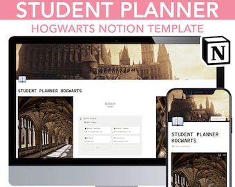 Hogwarts Notion Student Planner, Notion Planner Template , Digital Planner, Aesthetic Notion Organizer, Notion Editable Template, HP Planner