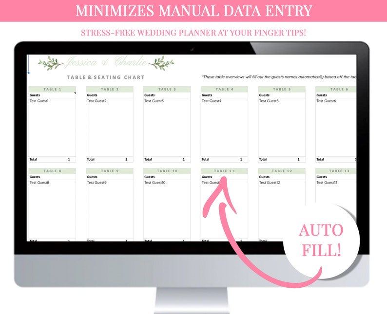 Wedding Budget Planner, Wedding Budget Tracker Template, Guest List Tracker, Excel, Wedding Spreadsheet, Organizer, Editable, Green image 2