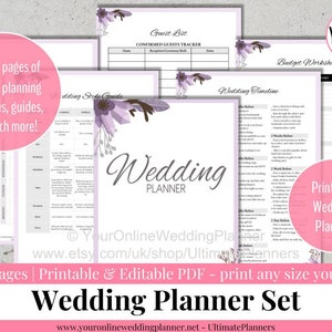 Wedding Planner Book Printable Purple Wedding Planner Kit - Etsy UK