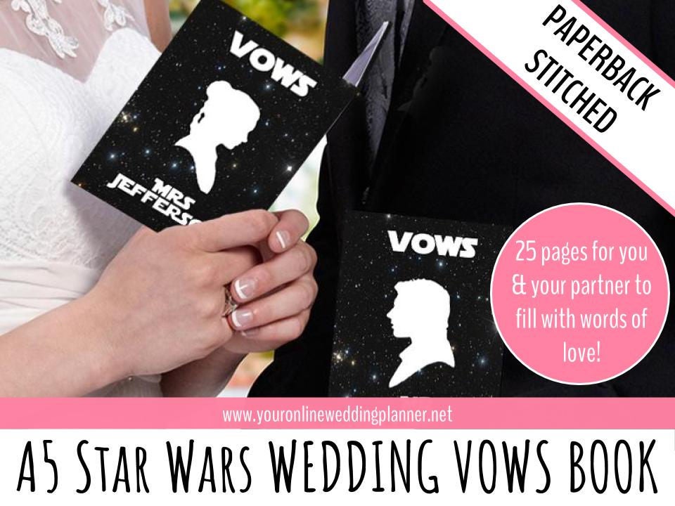STAR WARS Wedding Vow Books Wedding Vow Books Personalised Etsy