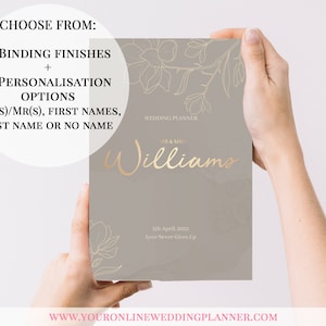 Wedding planner book personalized, wedding planning book, wedding planner notebook, LGBT Wedding Planner, wedding planner book, grey, gold