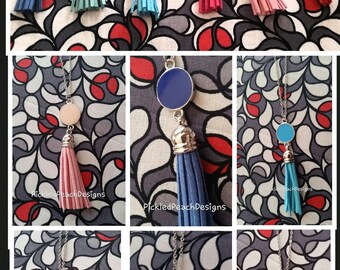 Sliver necklace  with  tassel