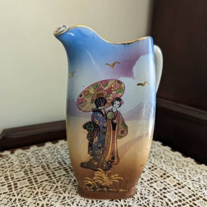 Vintage Lovely Asian Pitcher Made in England