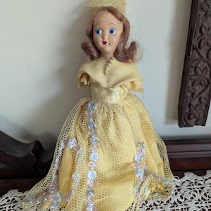 Lovely Vintage 1950s Doll with Yellow Dress