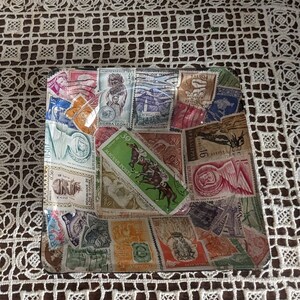 Unique Vintage Stamp Glass Ashtray Retro