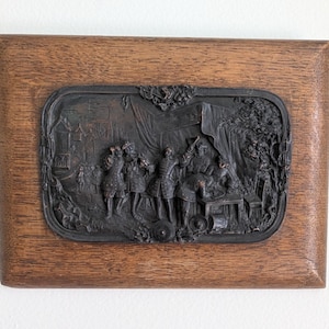 Lovely Antique Wall Plaque on Wood