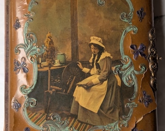 Victorian Photo Album with Velvet Backing and Gilded Edges Very Old, Shabby Chic Home Decor
