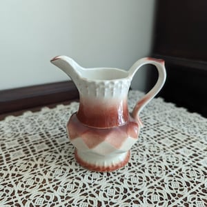 Antique Lovely Brown and White Creamer