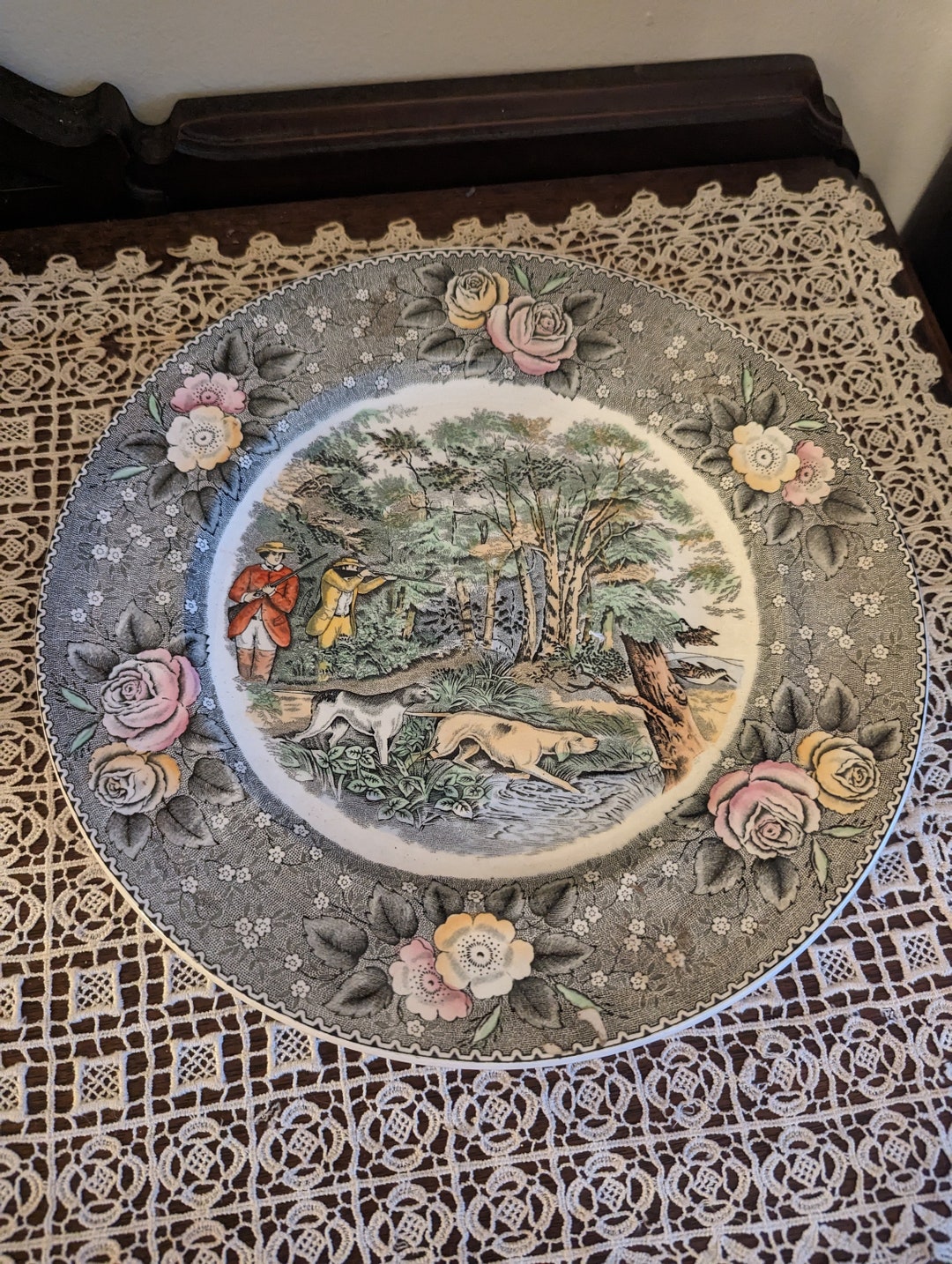 Antique Lovely Woodcock Shooting Plate Currier Adams England - Etsy