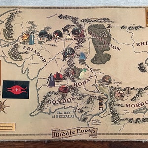 Herr der Ringe Poster von 1979: Landkarte von Mittelerde
