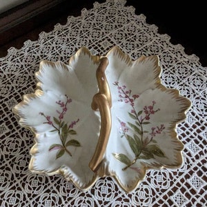 Lovely Vintage Divided Serving Nut Dish with Floral Motif