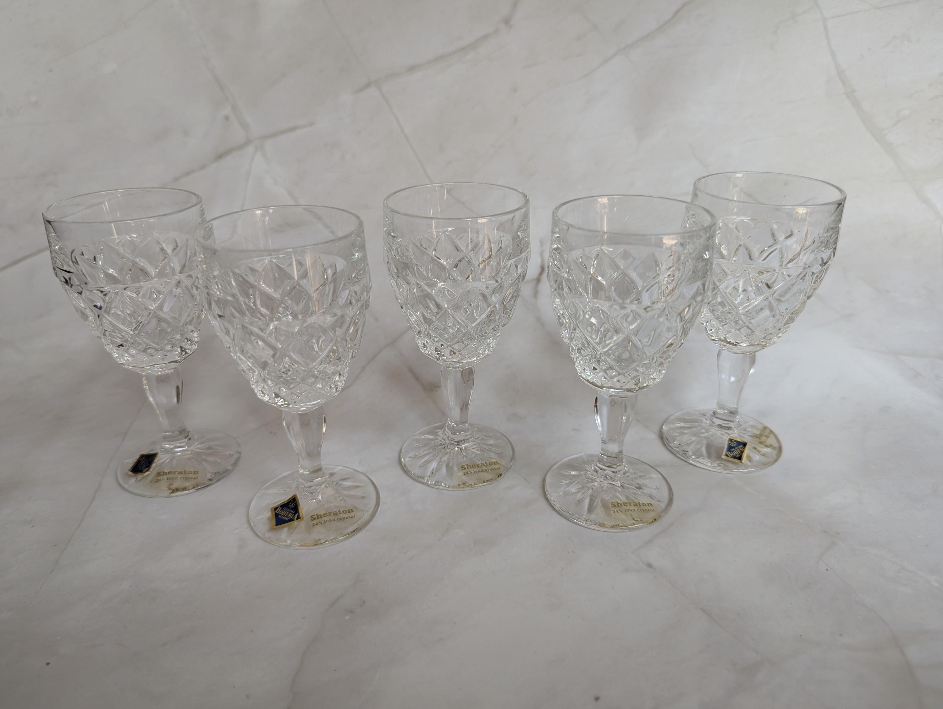 カットグラス　クリスタルガラス6個CONTESS デザートガラスPbO24% カットグラスクリスタルガラス6個CONTESS デザートガラスPbO24%