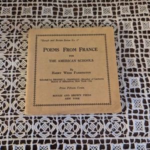 Antique Poems From France for American Schools Book