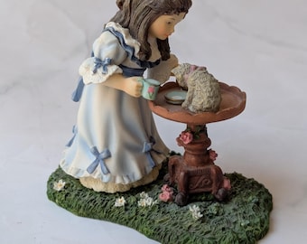 Sandra Kuck Reflections Angel Cherub Figurine: Handpainted Resin