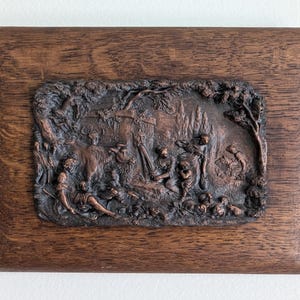 Lovely Antique Wall Plaque on Wood