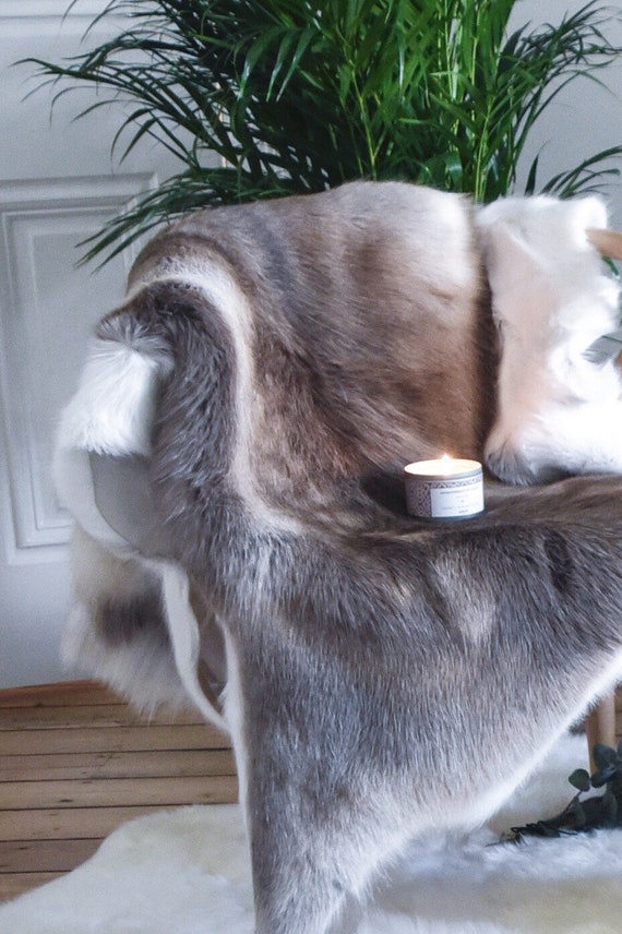 Premium Reindeer Hide Throw Rug Ethically sourced Naturally large