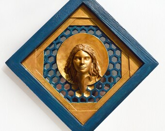 Wall art Mirror - Angel with halo