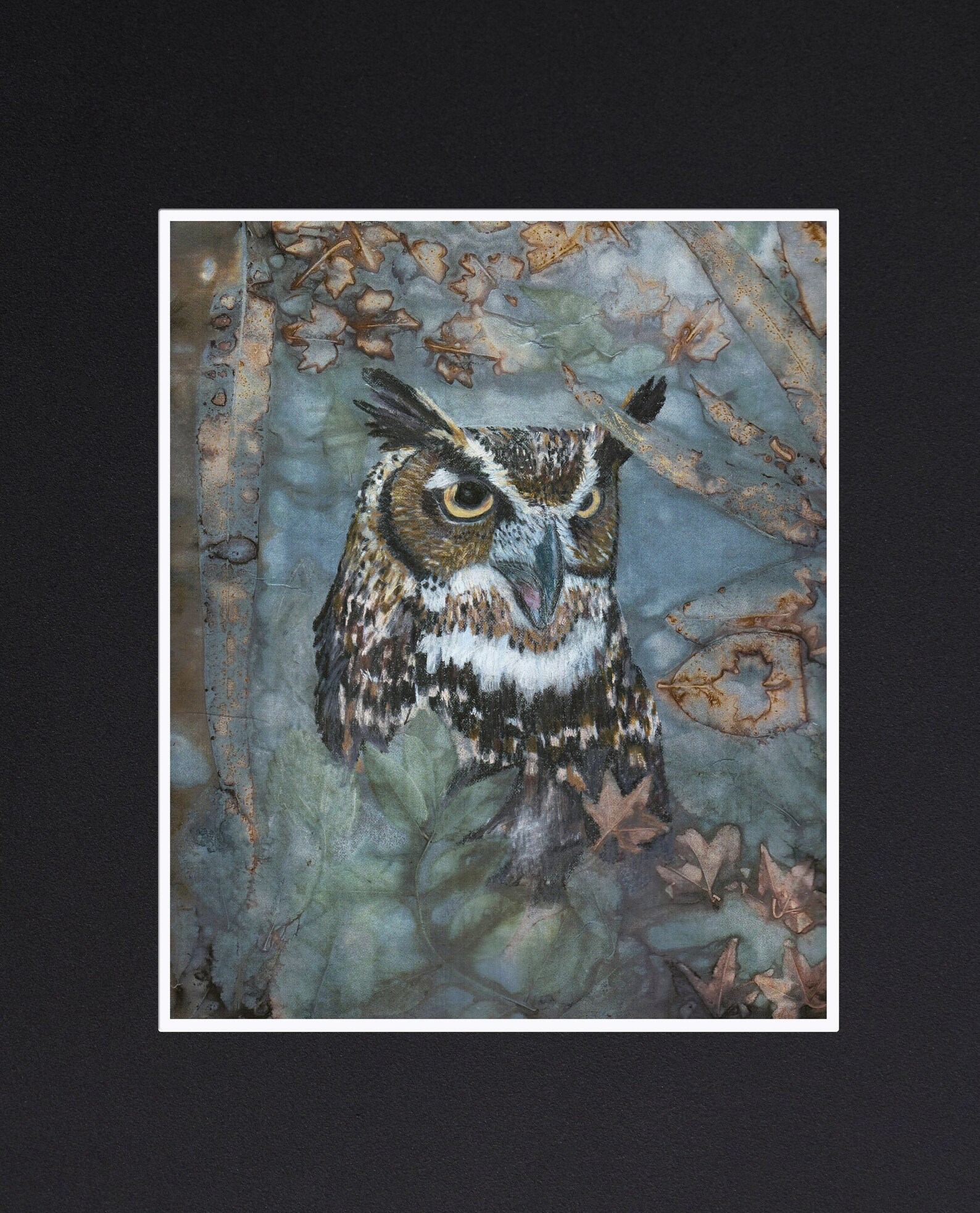 Great Horned Owl Print Etsy