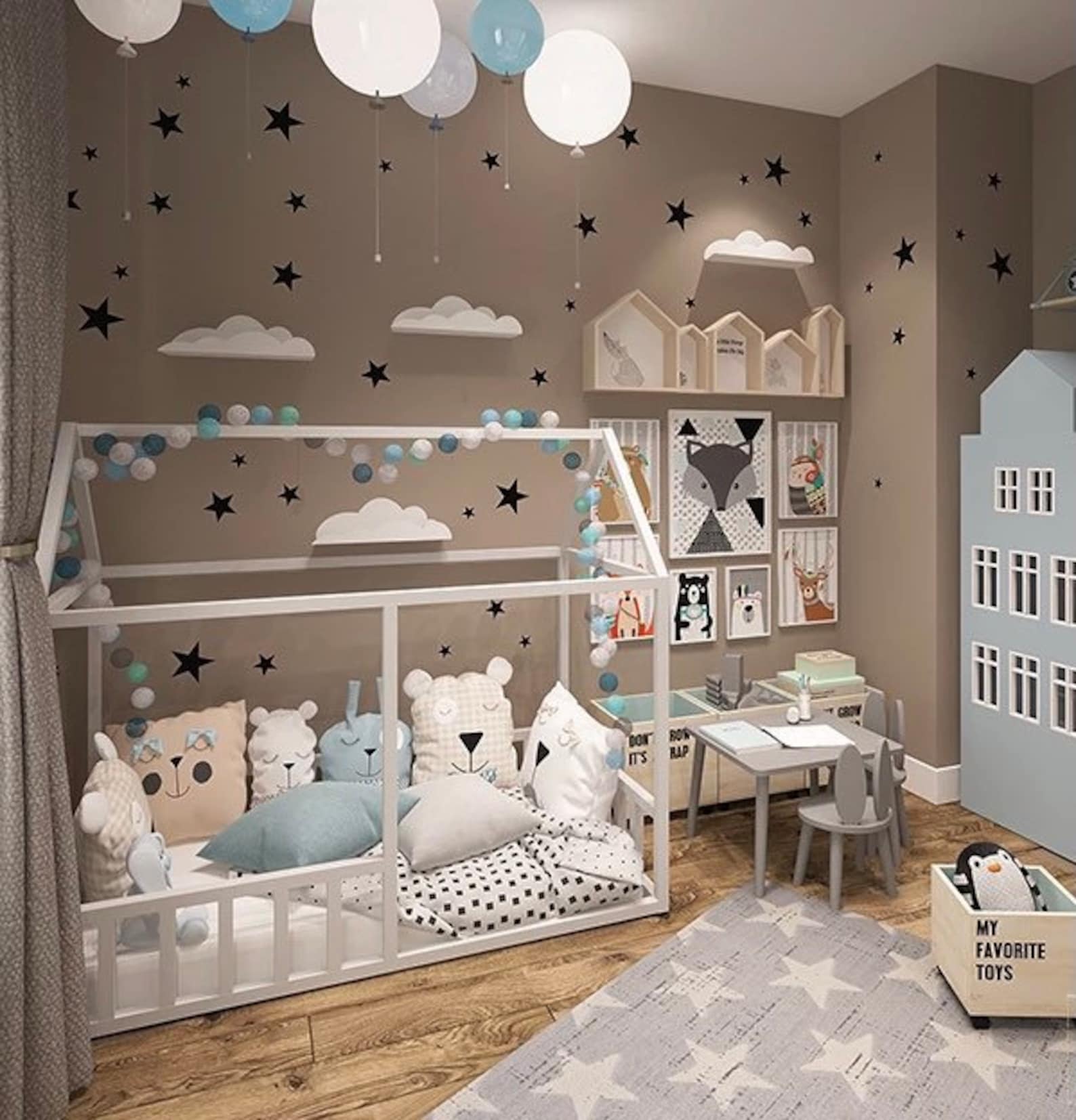 Cloud Shelf Nursery Kid's Room Etsy