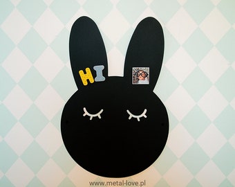 Cute bunny magnetic board for a child's room, wall organizer, memo board, back to school must have