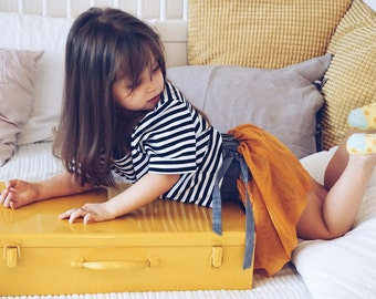 Yellow Treasure Chest, storage box, toy box, kids room, decor, nursery decor