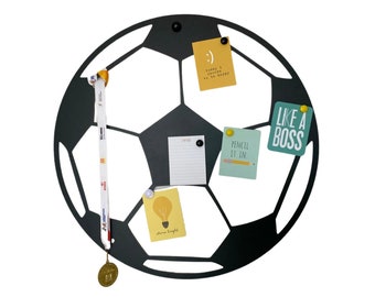 Big football shape soccer ball magnetic board for a child's room, wall organizer, memo board, back to school must have