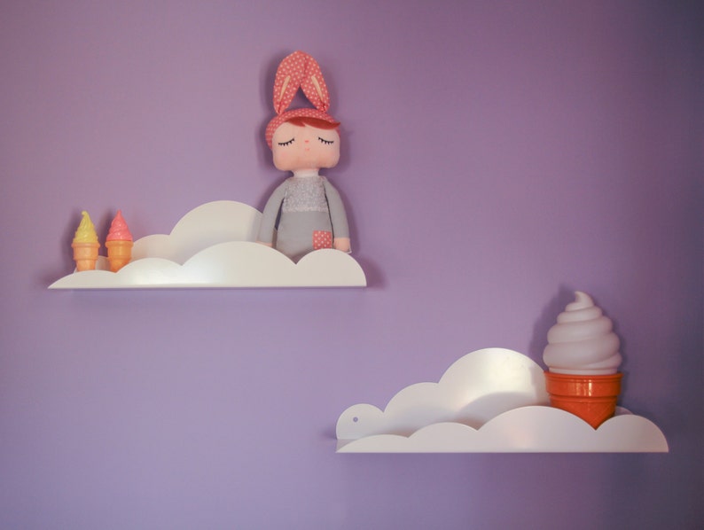 Cloud shelf nursery kid's room image 3