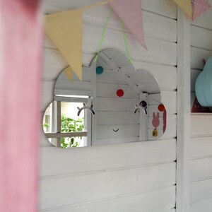 Cloud shape acrylic mirror for kids room, nursery room, safe mirror image 2