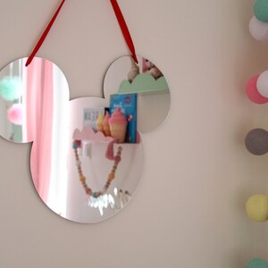 Mickey Mouse acrylic mirror for nursery, kids room wall decor image 2