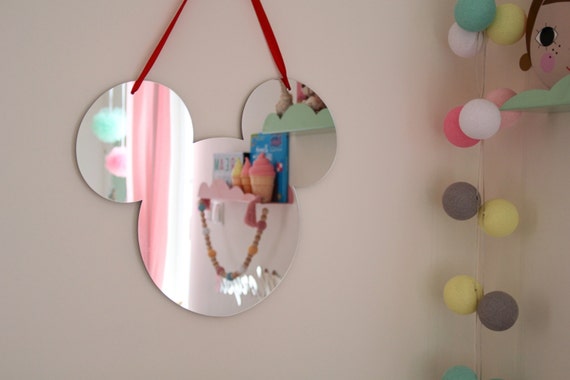 Mickey Mouse Acrylic Mirror For Nursery Kids Room Wall Decor Etsy